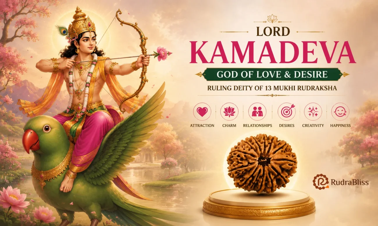 Lord kamadeva ruling deity 13 mukhi rudraksha