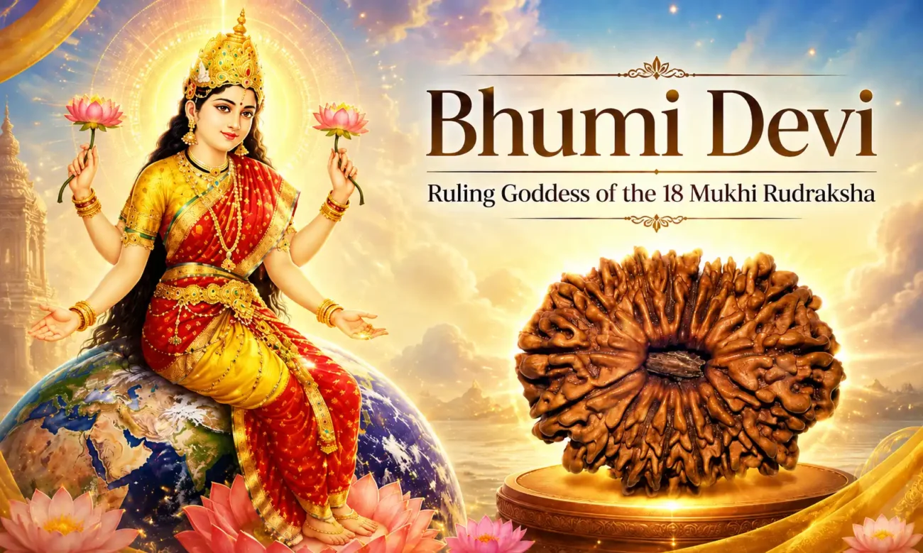 Bhumi Devi – Ruling Goddess of the 18 Mukhi Rudraksh