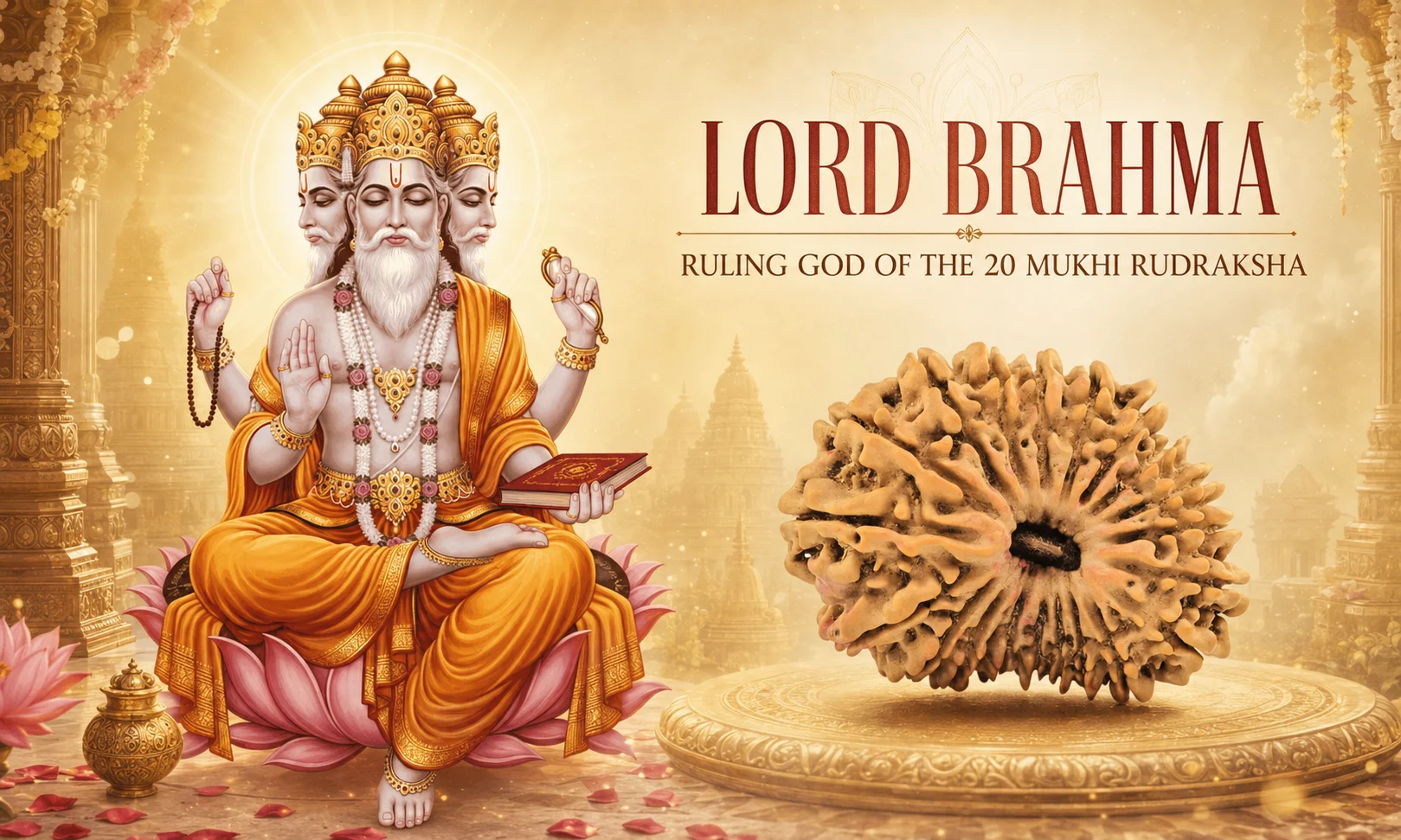 Lord brahma ruling god 20 mukhi rudraksha