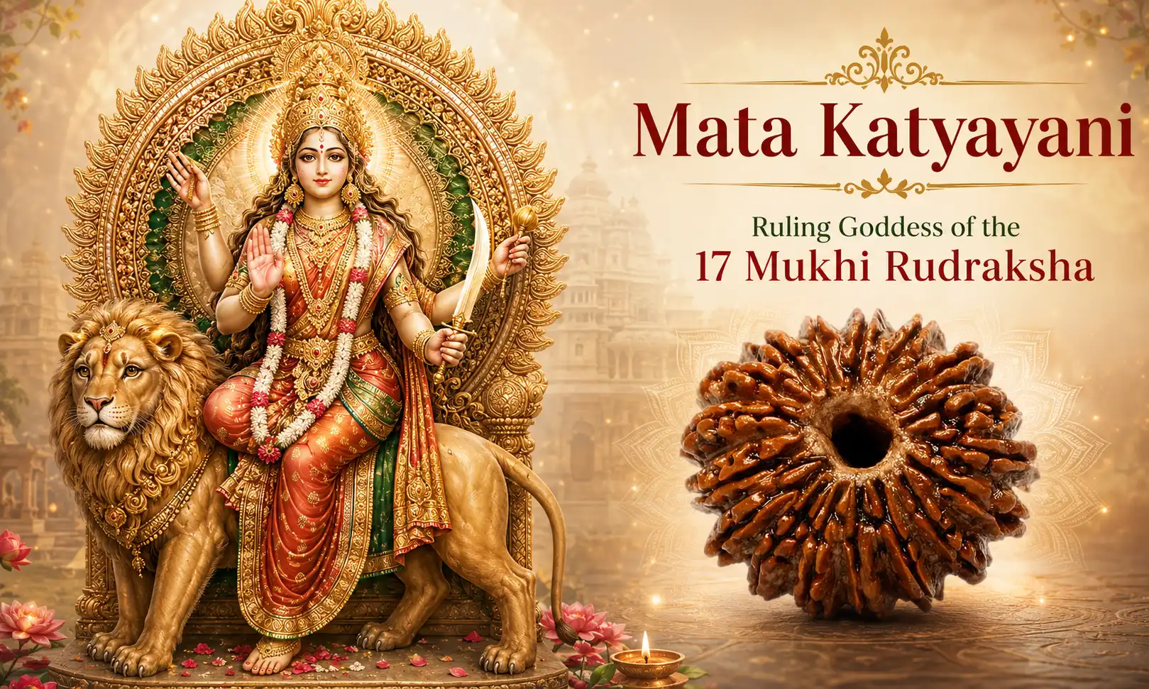 Mata katyayani ruling goddess 17 mukhi rudraksha